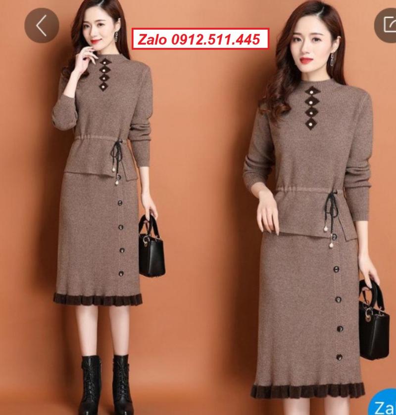 Ấm áp với bộ sưu tập đầm len dành cho độ tuổi trung niên sang trọng, quý phái