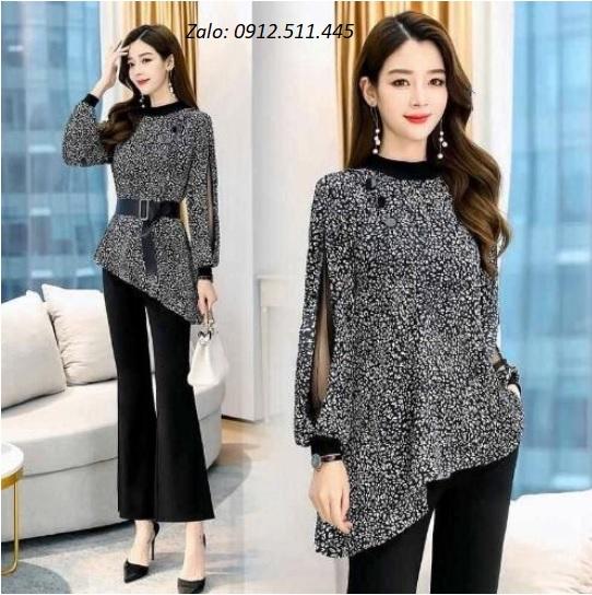 Mẫu đồ bộ thời trang cho nữ trung niên dạo phố, đi chơi