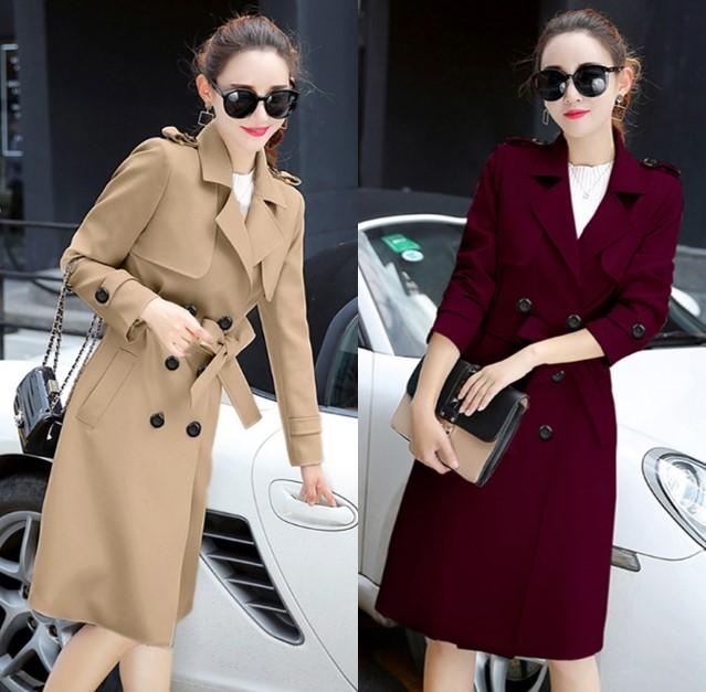 Top 20 mẫu Áo Khoác Dạ Nữ Hàn Quốc kiểu cổ vest dáng dài, Áo khoác dạ Hàn Quốc 2 lớp đẹp nhất 2020