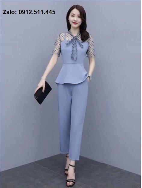 Mẫu đồ bộ nữ đẹp, sang trọng và thanh lịch cho quý cô công sở hiện đại