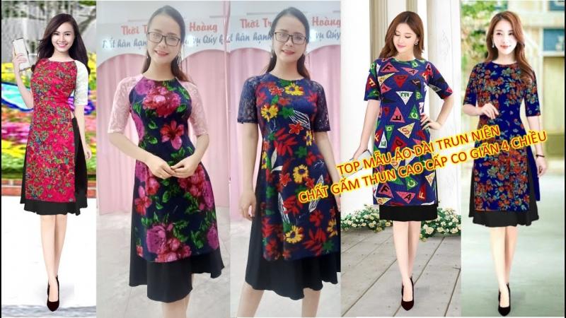Áo Dài Cách Tân Nữ 2020 đẹp trung niên cho tuổi 50, 60,40 cao cấp sang trọng tphcm, Hà Nội