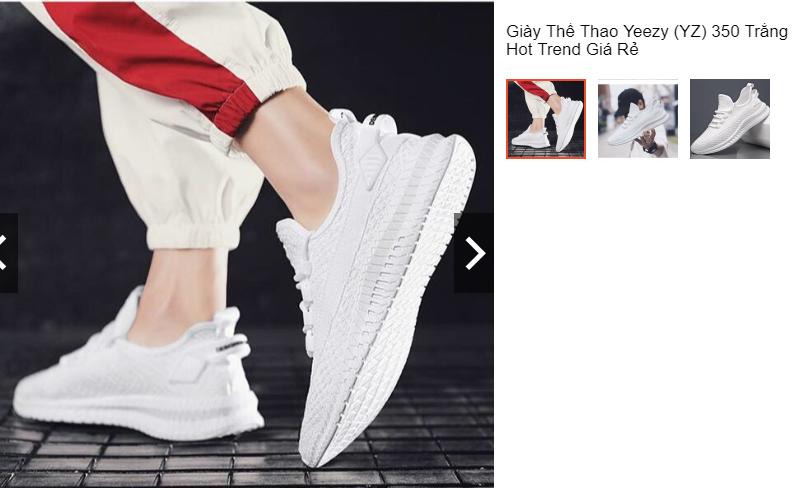 Mua giày thể thao nam chính hãng giá rẻ màu trắng đang hot hiện nay