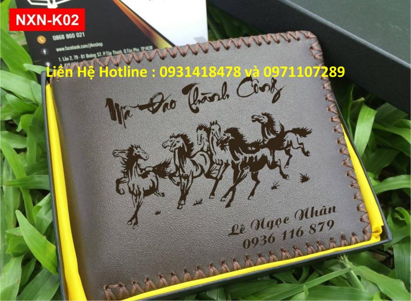 Bóp da bò nam thủ công 2021
