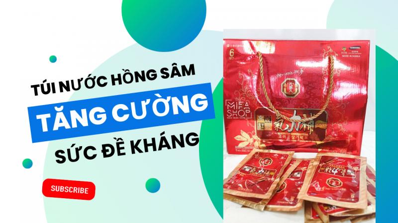 Túi Nước Hồng Sâm Hàn Quốc Tăng cường sức đề kháng cơ thể