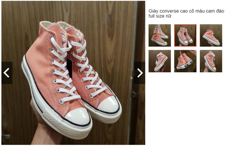 Những đôi giày thể thao converse nữ chính hãng không dây cổ cao có trên shopee