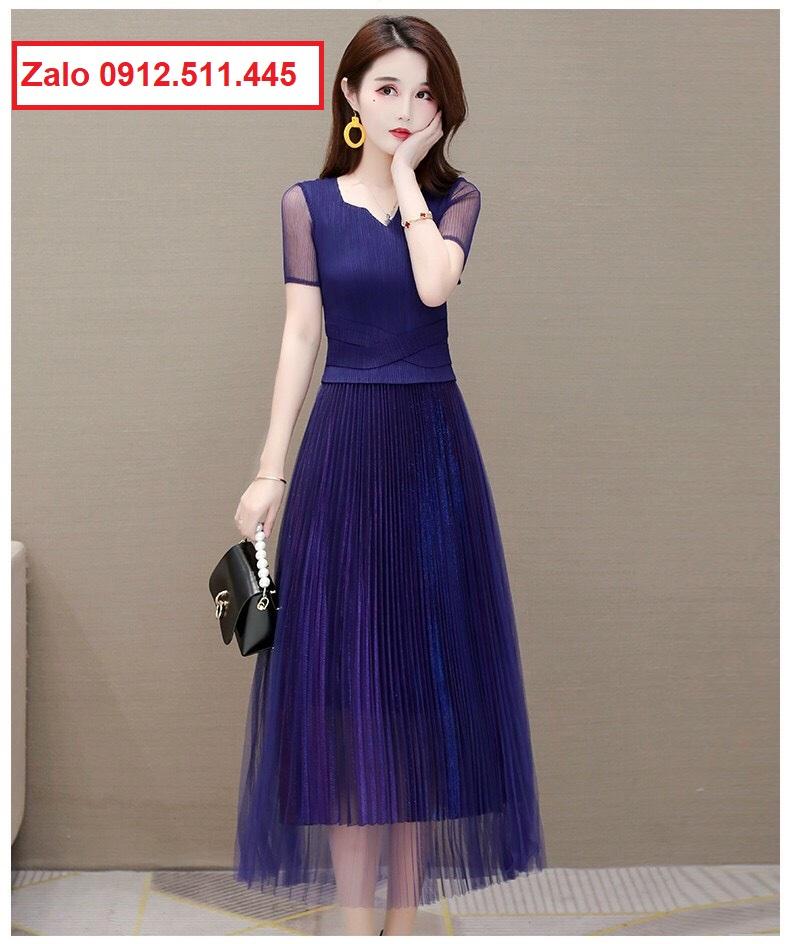 Những mẫu đầm xòe sang trọng dự tiệc đẹp dành cho quý cô trung niên 40, 50, 60