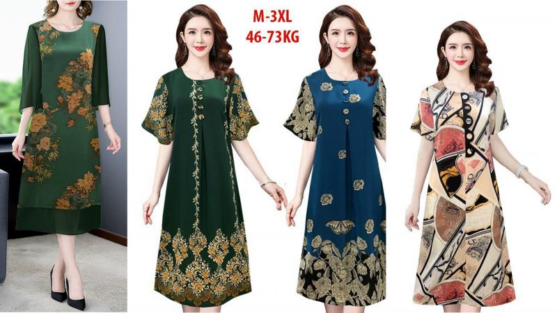 Đầm trung niên 2022, thời trang trung niên đẹp, u40, u50 cao cấp mẫu mới nhất