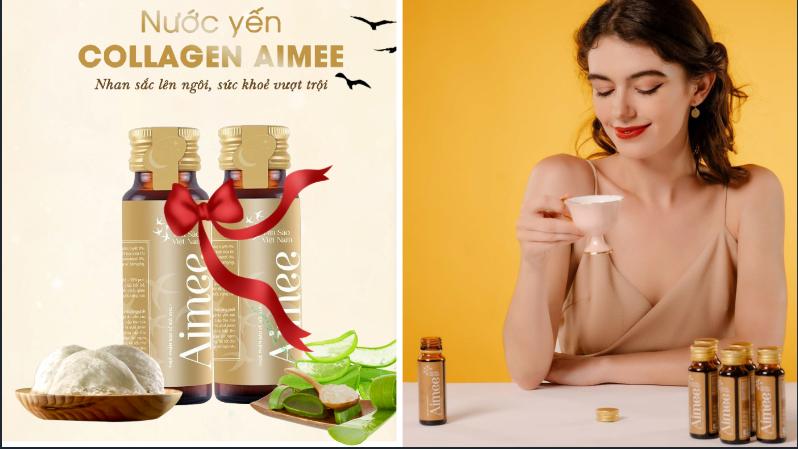Nước yến collagen aimee là gì ? chính hãng giá bao nhiêu?  ở đâu bán ?