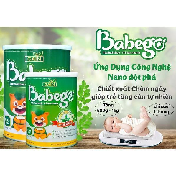 Sữa thảo dược chùm ngây Babego: hết biếng ăn, táo bón, nâng cao  ký nhanh