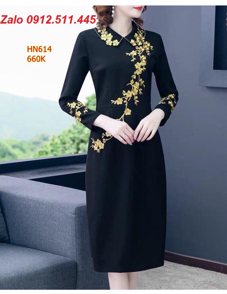 Đầm Suông Trung Niên Giấu Bụng dành cho người béo bụng cao cấp U40, U50 sang trọng 2021