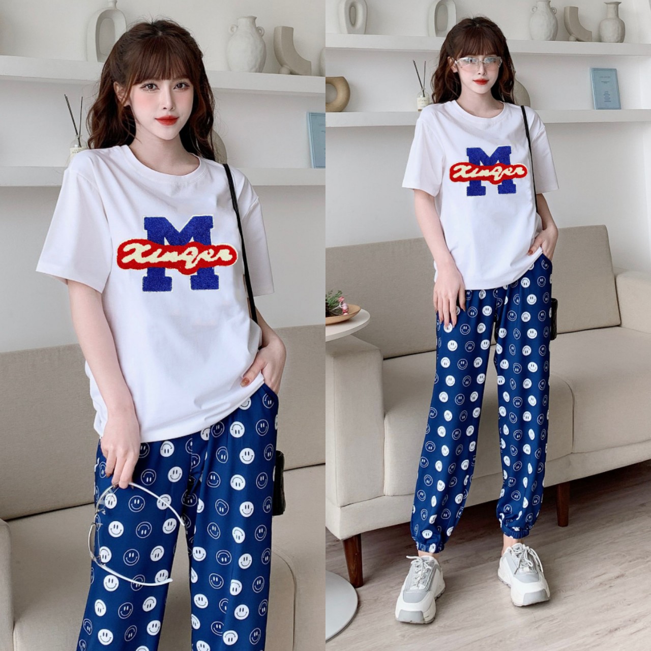 BỘ DÀI THIẾT KẾ FROM RỘNG M THÊU  LOGO QUẢNG CHÂU