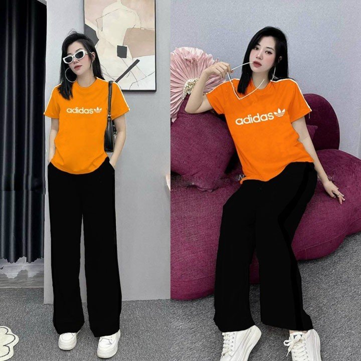 BỘ DÀI ỐNG RỘNG ADIDAS THÊU CỰC ĐẸP