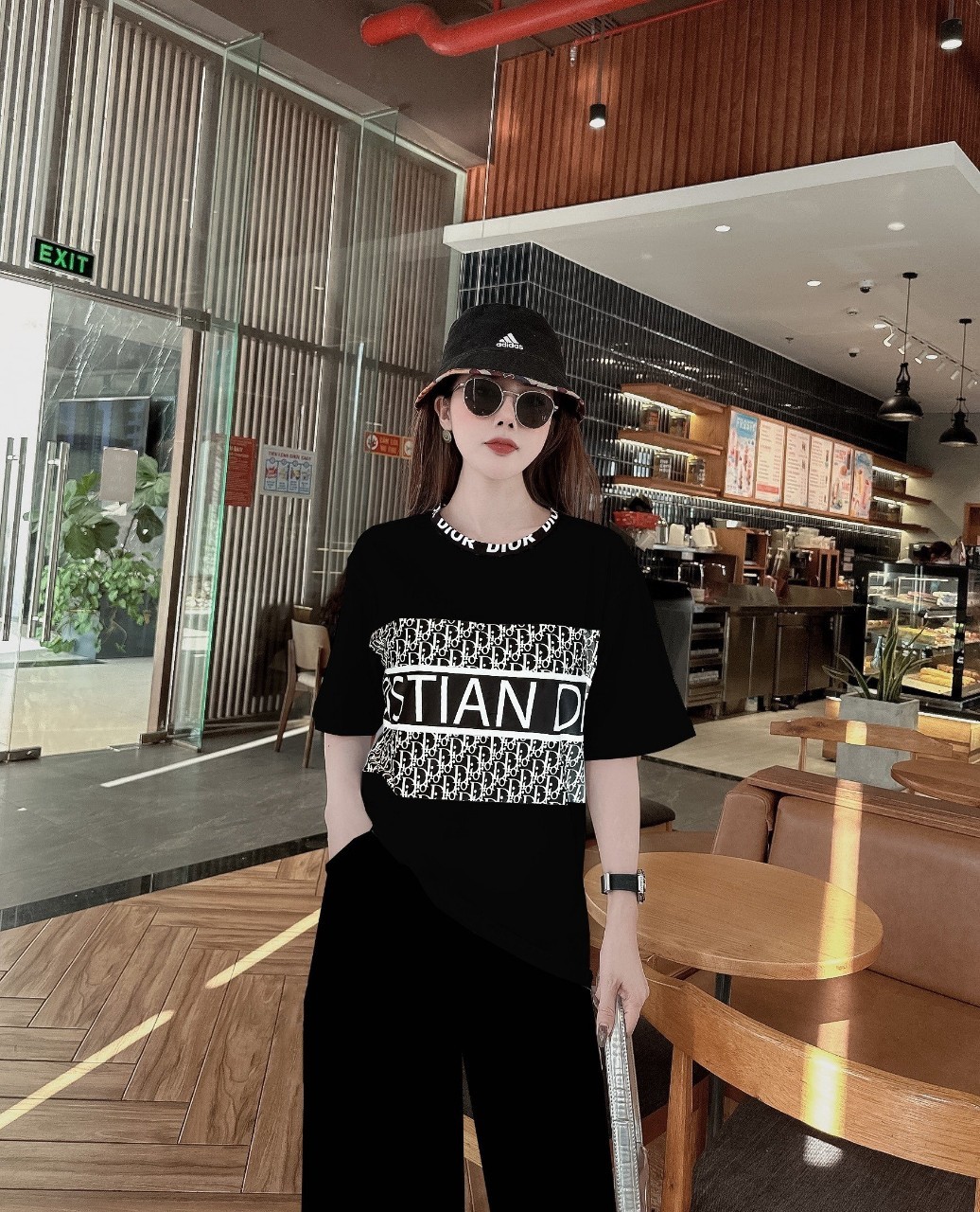 BỘ DÀI FROM RỘNG PHỐI HỌA TIẾT DIOR SIÊU ĐẸP