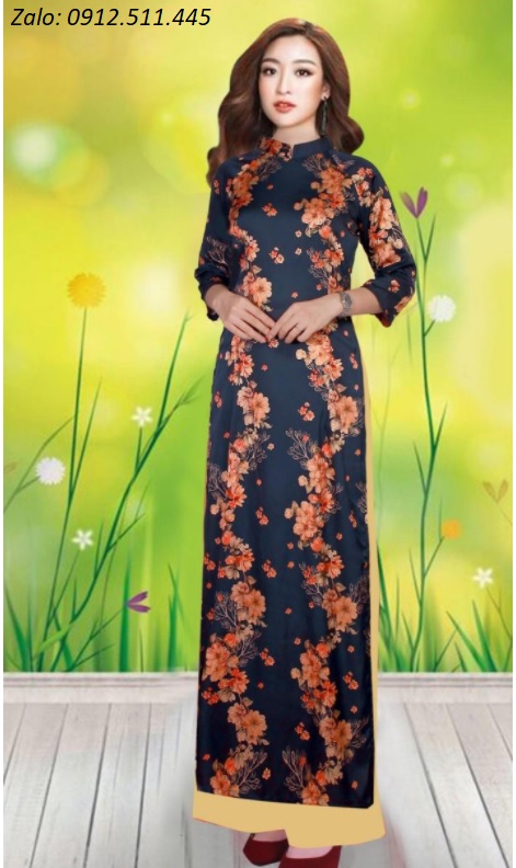 Áo dài - Chất vải nhung giúp bạn trở nên thon gọn hơn
