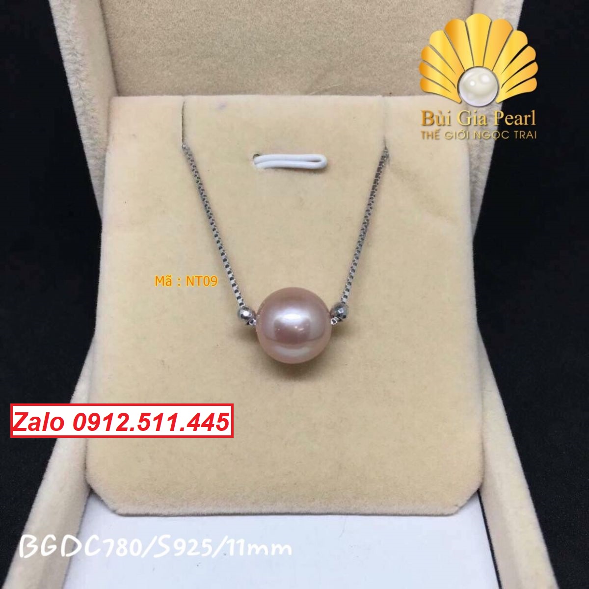 Dây chuyền xuyên viên Ngọc tím NT09